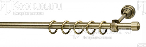 Карниз с заглушками антик 16 мм от магазина karnizy.ru