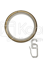 Кольцо для карнизов 16мм антик бесшумное с крючком  