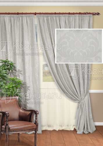картинка Комплект штор Acvitany-S серый от магазина karnizy.ru