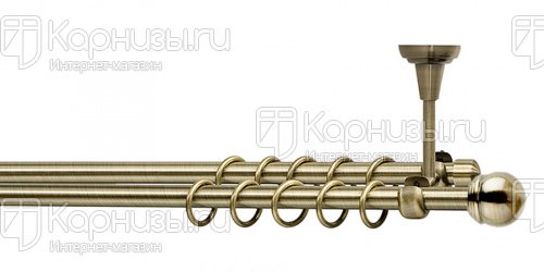 Карниз Беллуно мини антик 16мм потолочный от магазина karnizy.ru