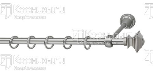 картинка Карниз Верди хром матовый 19мм от магазина karnizy.ru