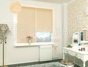 Миниролло жаккард кремовый