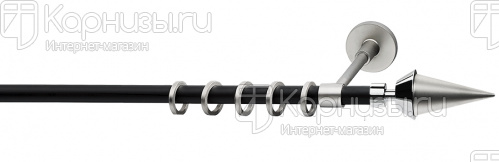 Карниз Артемис черный/хром матовый 16 мм от магазина karnizy.ru